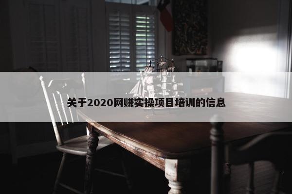 关于2020网赚实操项目培训的信息