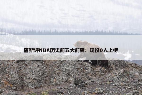 唐斯评NBA历史前五大前锋：现役0人上榜