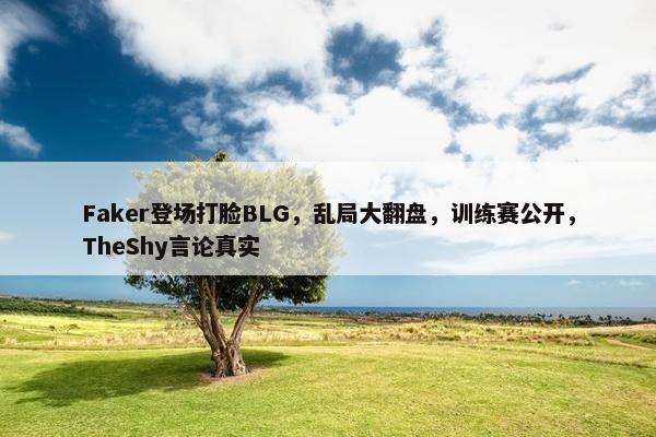 Faker登场打脸BLG，乱局大翻盘，训练赛公开，TheShy言论真实