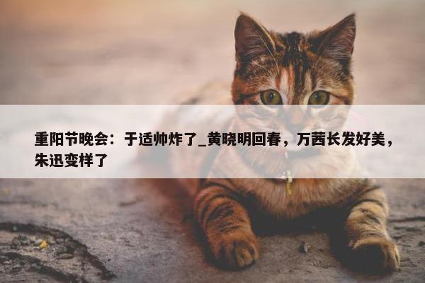 重阳节晚会：于适帅炸了_黄晓明回春，万茜长发好美，朱迅变样了