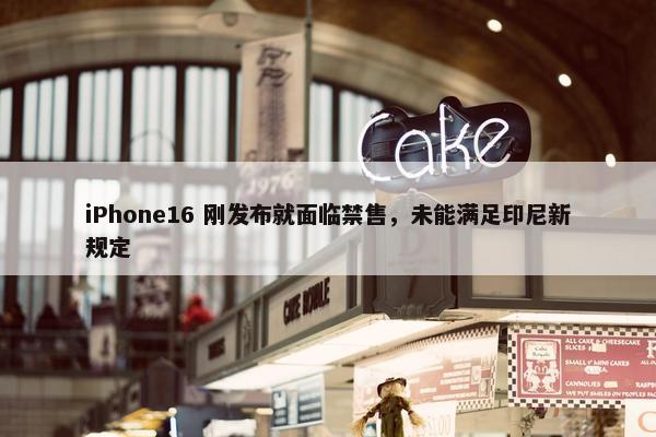 iPhone16 刚发布就面临禁售，未能满足印尼新规定