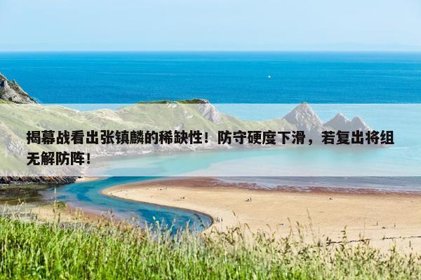 揭幕战看出张镇麟的稀缺性！防守硬度下滑，若复出将组无解防阵！