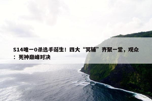 S14唯一0杀选手诞生！四大“冥辅”齐聚一堂，观众：死神巅峰对决