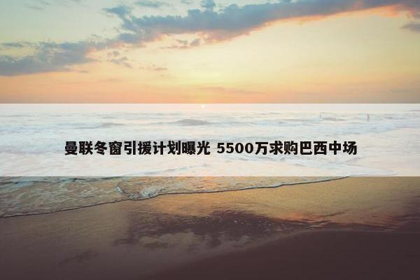 曼联冬窗引援计划曝光 5500万求购巴西中场