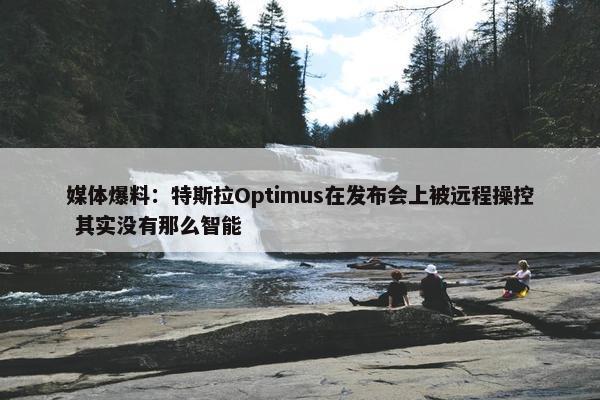 媒体爆料：特斯拉Optimus在发布会上被远程操控 其实没有那么智能